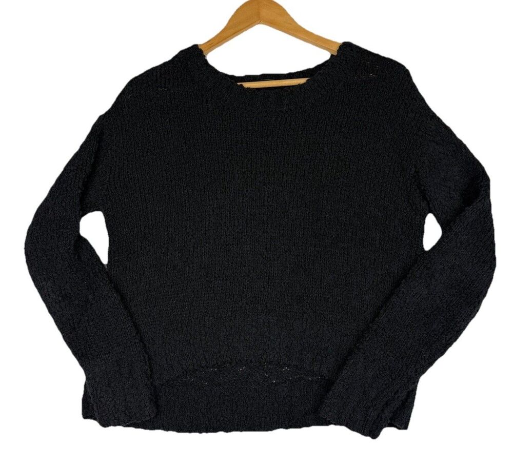 Social Standard Sanctuary Black Pullover Sweater Womens Small‎ Light Stretchy - Picture 2 of 8